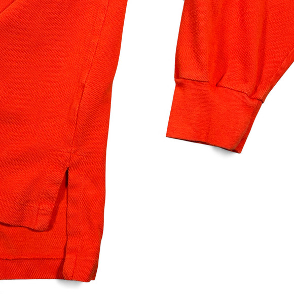 Vintage Ralph Lauren Polo Shirt Adult LARGE Orange Long Sleeve Small Pony 90s - Picture 7 of 9